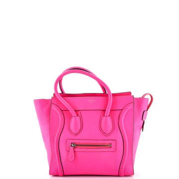 Celine Luggage Bag Grainy Leather Micro