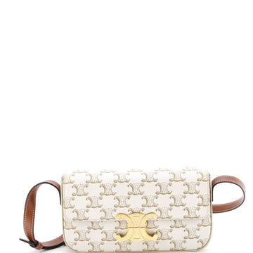 Celine Triomphe East-West Shoulder Bag Triomphe Coated Canvas