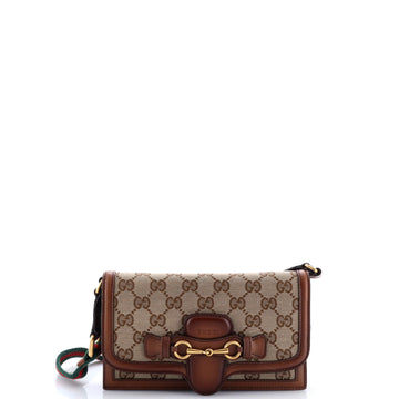 Gucci Lady Web Convertible Wallet GG Canvas with Leather
