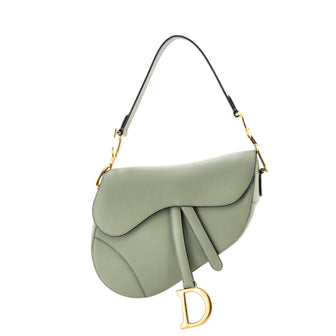 Christian Dior Saddle Handbag Leather Medium