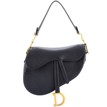 Christian Dior Saddle Handbag Leather Medium