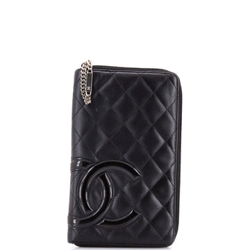 Chanel Cambon Zip Around Organizer Wallet Quilted Lambskin