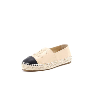 Chanel Women's CC Cap Toe Espadrilles Leather