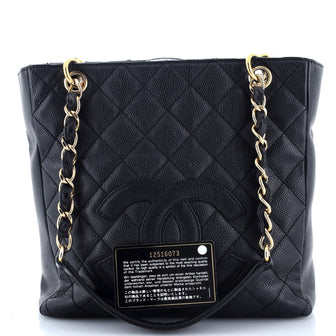 Chanel Petite Shopping Tote Quilted Caviar