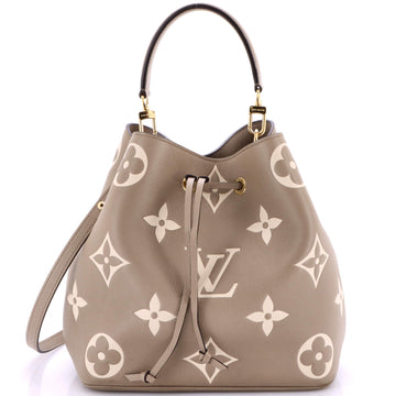 Louis Vuitton NeoNoe Handbag Bicolor Monogram Empreinte Giant MM