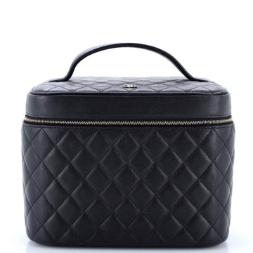 Chanel Classic Vanity Case Quilted Caviar Medium
