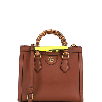 Gucci Diana NM Bamboo Handle Tote Leather Small