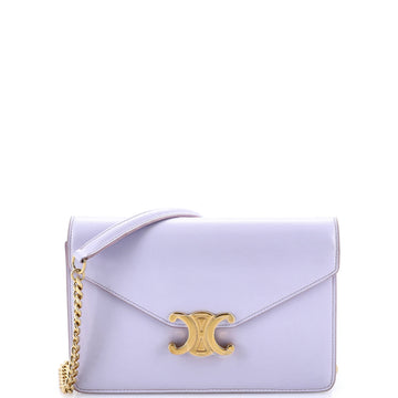 Celine Margo Triomphe Wallet on Chain Leather