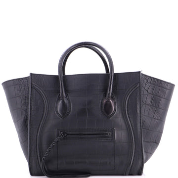 Celine Phantom Bag Crocodile Embossed Leather Medium