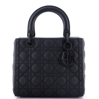 Christian Dior Ultra Matte Lady Dior Bag Cannage Quilt Calfskin Medium