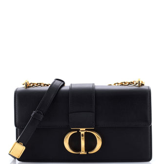 Christian Dior 30 Montaigne Chain Flap Bag Leather East West