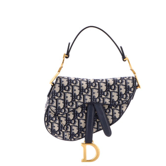Christian Dior Saddle Handbag Oblique Canvas Mini