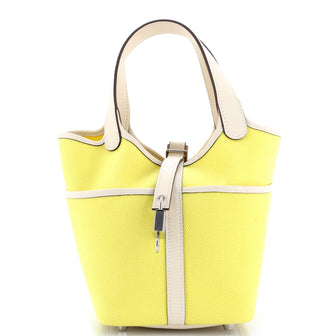 Hermes Cargo Picotin Lock Bag Canvas and Swift PM