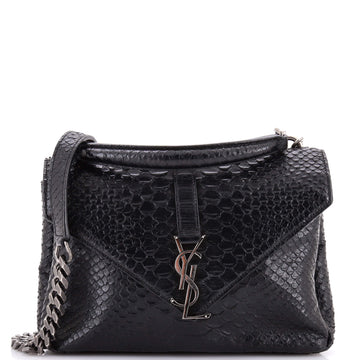 Saint Laurent Classic Monogram College Bag Python Embossed Leather Medium
