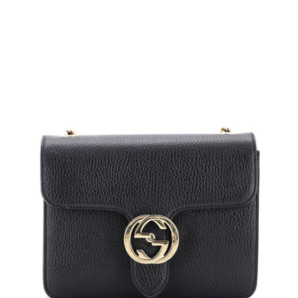 Gucci Interlocking Shoulder Bag Leather Small