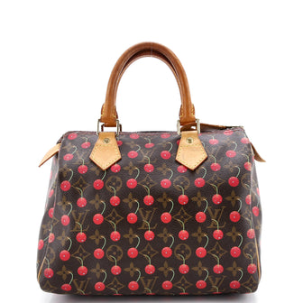 Louis Vuitton Speedy Handbag Limited Edition Monogram Cerises 25