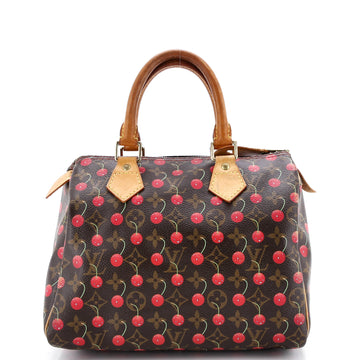Louis Vuitton Speedy Handbag Limited Edition Monogram Cerises 25