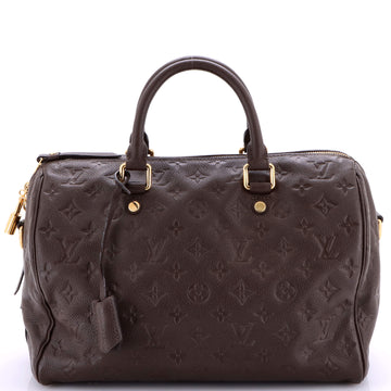 Louis Vuitton Speedy Bandouliere Bag Monogram Empreinte Leather 30