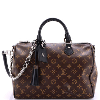 Louis Vuitton Dark Speedy Soft Bandouliere Bag Monogram Canvas 30