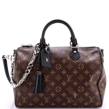 Louis Vuitton Dark Speedy Soft Bandouliere Bag Monogram Canvas 30