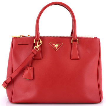 Prada Double Zip Lux Tote Saffiano Leather Medium