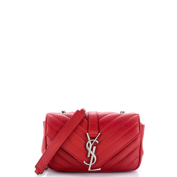 Saint Laurent Classic Monogram Crossbody Bag Matelasse Chevron Leather Baby