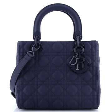 Christian Dior Ultra Matte Lady Dior Bag Cannage Quilt Calfskin Medium