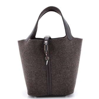 Hermes Picotin Lock Bag Felt with Leather MM