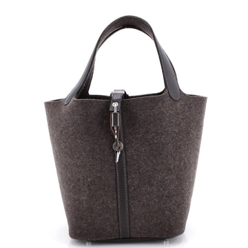 Hermes Picotin Lock Bag Felt with Leather MM
