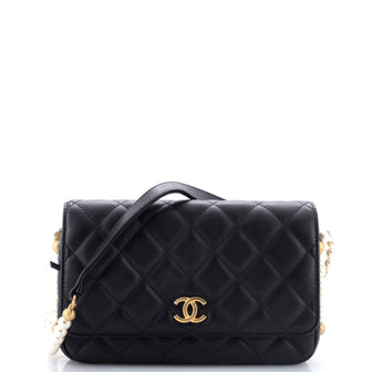 Chanel About Pearls Wallet on Chain Quilted Calfskin