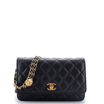 Chanel Twist Your Buttons Wallet on Chain Quilted Caviar