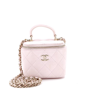 Chanel Trendy CC Top Handle Vanity Case Quilted Lambskin Small