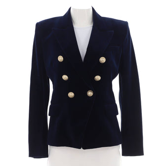 Balmain Women's Double Breasted Blazer Velvet