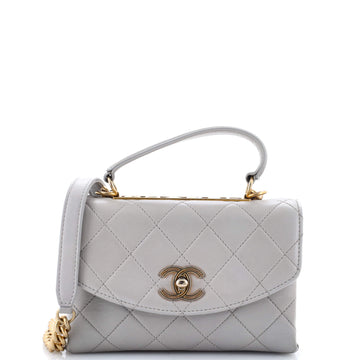 Chanel Trendy Spirit Top Handle Bag Quilted Lambskin Small