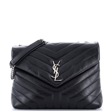 Saint Laurent Loulou Shoulder Bag Matelasse Chevron Leather Medium