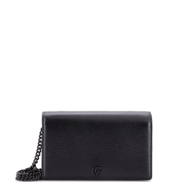 Gucci Petite GG Marmont Chain Wallet Leather Mini