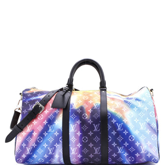 Louis Vuitton Keepall Bandouliere Bag Limited Edition Monogram Sunset Canvas 50