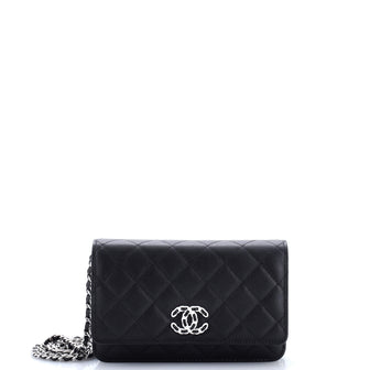 Chanel Chain CC Wallet on Chain Quilted Caviar