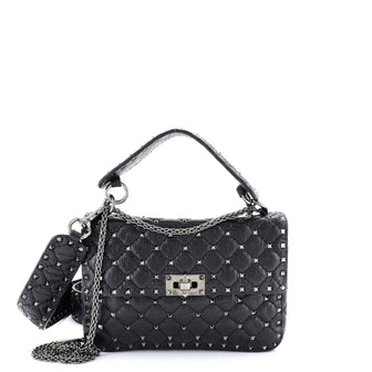 Valentino Garavani Rockstud Spike Flap Bag Quilted Leather Medium
