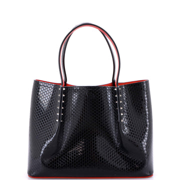 Christian Louboutin Cabarock Tote Snake Embossed Leather Small