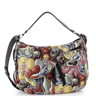 Christian Dior Kenny Scharf Saddle Soft Bag Jacquard Printed Canvas
