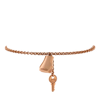 Hermes Kelly Clochette Chain Bracelet 18K Rose Gold Small