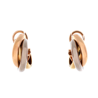 Cartier Trinity Hoop Earrings 18K Tricolor Gold 17.5mm
