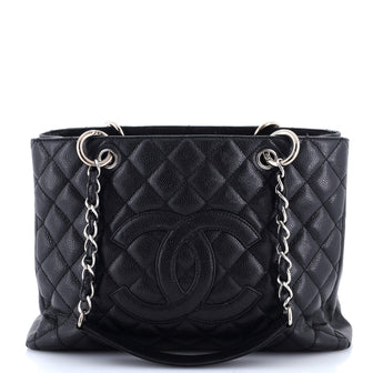 Chanel Grand Shopping Tote Quilted Caviar