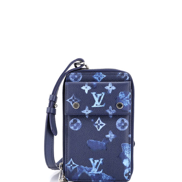 Louis Vuitton Phone Pouch Limited Edition Monogram Ink Watercolor Leather
