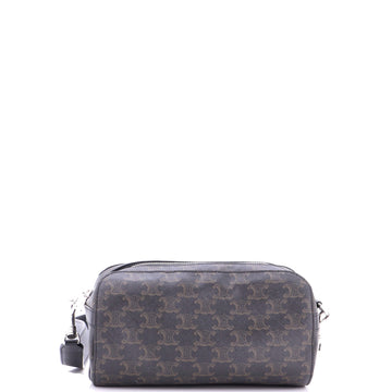Celine Roller Messenger Bag Triomphe Coated Canvas Medium