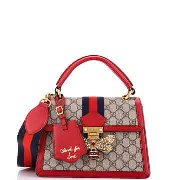 Gucci Queen Margaret Top Handle Bag GG Coated Canvas with Leather Small
