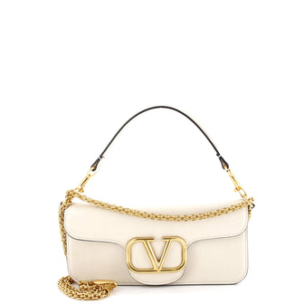 Valentino Garavani VLogo Loco Flap Shoulder Bag Leather Medium
