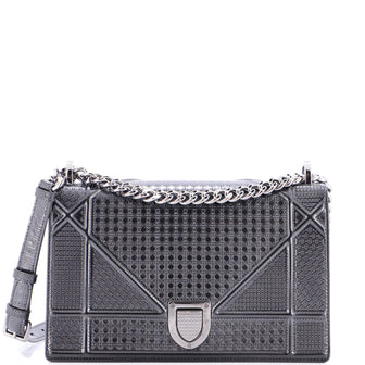 Christian Dior Diorama Flap Bag Cannage Embossed Calfskin Medium