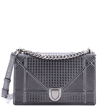 Christian Dior Diorama Flap Bag Cannage Embossed Calfskin Medium